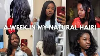 A Week In My Natural Hair (Silk Press) | How I Style, Workout , & Maintain My Silk Press | 