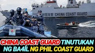 CHINA COAST GUARD UMIYAK NG TUTUKAN NG 8ARIL NG PHIL COAST GUARD SA WPS