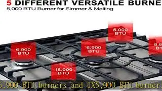 30'' Gas Range Stove with 5 Burners, GASLAND Chef 5.0 cu. ft. Capacity Convection Oven, Range Stove