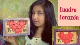 ➪ Cuadro corazón ♥ | con cartón de huevo