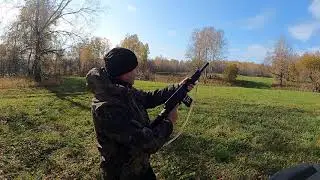 Сайга 20К выстрел пулей- в настройках можно замедлить видео
