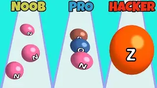 NOOB vs PRO vs HACKER in A-Z Run.