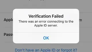 Verification Field There Was An Error  Conecting Apple Id  Server  Fixed