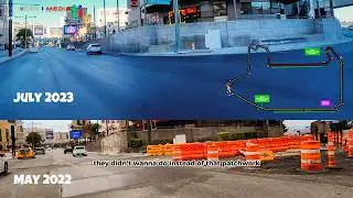Ride along Las Vegas Strip F1 Repaving Before and After
