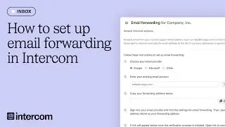 How to set up email forwarding in Intercom