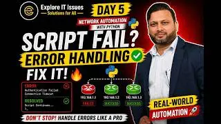 Day5 Fix Network Automation Errors 🔥 Python Try-Except Explained (Netmiko)