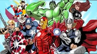 The Avengers | Time-Lapse Digital Painting #7 | TSI Apparel Design Studio