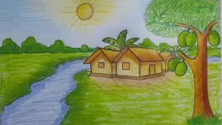 How to draw a summer season step by step easily 
