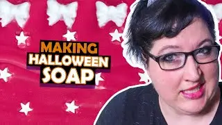 Cute but Goth Halloween soap making [CC] ll artisan soap making