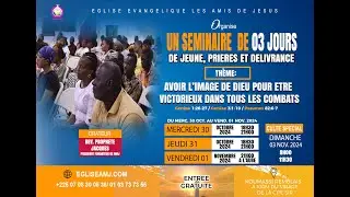 📢 L'Église AMJ vous invite à un Séminaire de 3 jours de Jeûne, Prières et Délivrance 🙏✨.