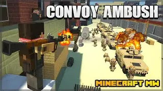 MARINES CONVOY AMBUSH IN AFGHANISTAN WAR | Extraction point - Minecraft
