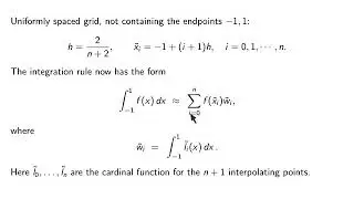 Ch04n1: Numerical integration rules in a more abstract setting