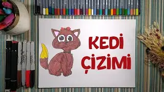 Kedi Çizimi | Çizme ve Boyama | Çocuklar İçin Resim Çizme