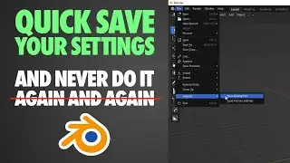 SAVE YOUR SETTINGS AS STARTUP FILE in BLENDER 3D | DON'T DO RENDER SETTINGS AGAIN AND AGAIN !