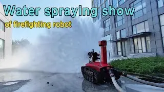 Water spraying show of guoxing firefighting robot