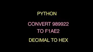 Python Code from Scratch: Convert Decimal to Hexadecimal