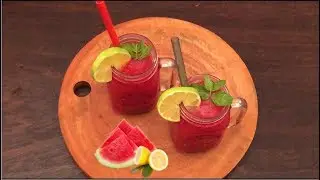 سلاش البطيخ او عصير البطيخ المثلج 