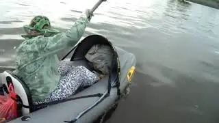 Водные походы в половодье на байдарке.