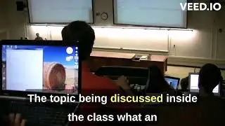 College student taking notes using typewriter