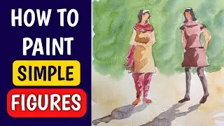 Painting Simple Watercolor Figures  | Watercolor Tutorial for Beginners