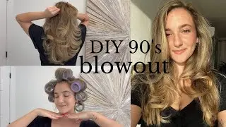 DIY 90's blowout for FRIZZY curly/wavy hair
