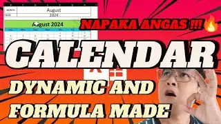DYNAMIC FORMULA MADE CALENDAR IN EXCEL 😱 #excel #exceltutorial