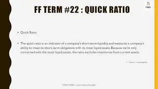 What is QUICK RATIO ?