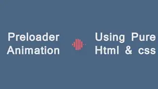 #15 CSS | Music Waves Preloader | How to make CSS Animated Loader | CSS Loader Animation
