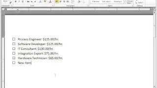 Add a List With Checkboxes