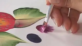 hobi dünyası, one stroke   tek darbe tekniği ile resim uygulamaları   çilek, böğürtlen, üzüm yapımı