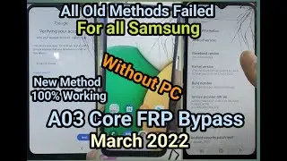 A03 core FRP Bypass Without PC 100% Working |Without PC|
