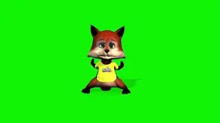 Green Screen FOX DANCING Animated | NO COPYRIGHT Animation Graphics (FREE TO USE)