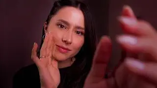 ASMR Slow hand movements to calm you down 💫 my intro, mouth sounds, mirrored touching, whispers