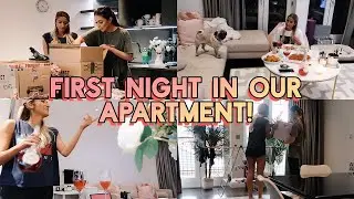 MOVING IN DAY + FIRST NIGHT IN OUR APARTMENT! | MOVING VLOG 3