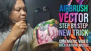 AIRBRRUSH VECTOR  ♧ anime | the hardest airbrush tecnique 👹👹👹 | multi layers without cutterlines |