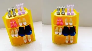 Miniature Shoe Rack Making / Easy Miniature Item Making