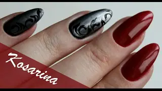 Маникюр с втиркой \\ ЗЕРКАЛЬНЫЙ пигмент \\ Дизайн ВЕНЗЕЛЯ