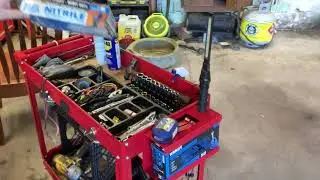 Making Cheap Modifications to my Harbor Freight 2 Shelf Steel Service Cart for Mechanic Work