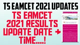 Ts Eamcet 2021 results update released date & time..!
