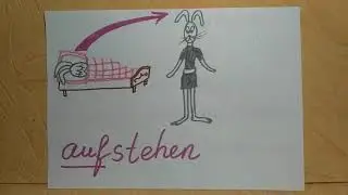 🐎 Guten Tag! Мій робочий день - 3,  aufstehen - aufgestanden