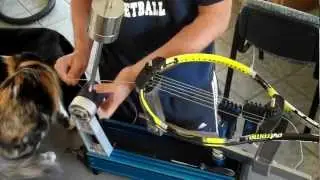 Tennis Racket Stringing for beginners by a beginner using the Gamma X-2 Gamma Progression II