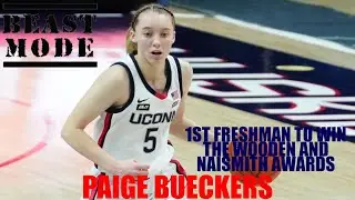 Paige Bueckers wins the 2021 John Wooden & Naismith awards (April 6, 2021).