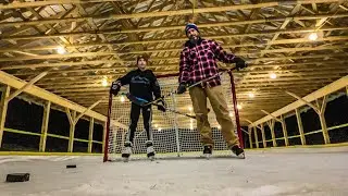 1v1 Snipe Challenge! Garage Hockey!