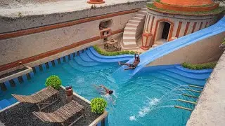 100 Days How I Built 10M Dollars Underground White House and Swimming Pool with a Water Slide Park