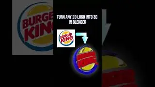 Turn Any image into 3D in Blender...  #3DModeling #LogoDesign #BlenderTutorial #BlenderTips