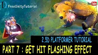 Getting Hit Flashing Effect : How to make 2.5d Platformer Game in Unity3D (Part 7) within 12 minutes