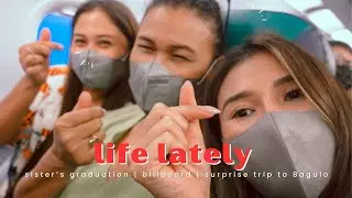 life lately: family's first plane ride, sister's graduation, billboard, surprise trip