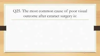 Optometry MCQs Series - Part 5
