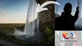 Landschapsfotografie van achter een waterval in Golden Circle in IJsland 🇮🇸