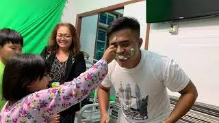 My family surprise me for my birthday